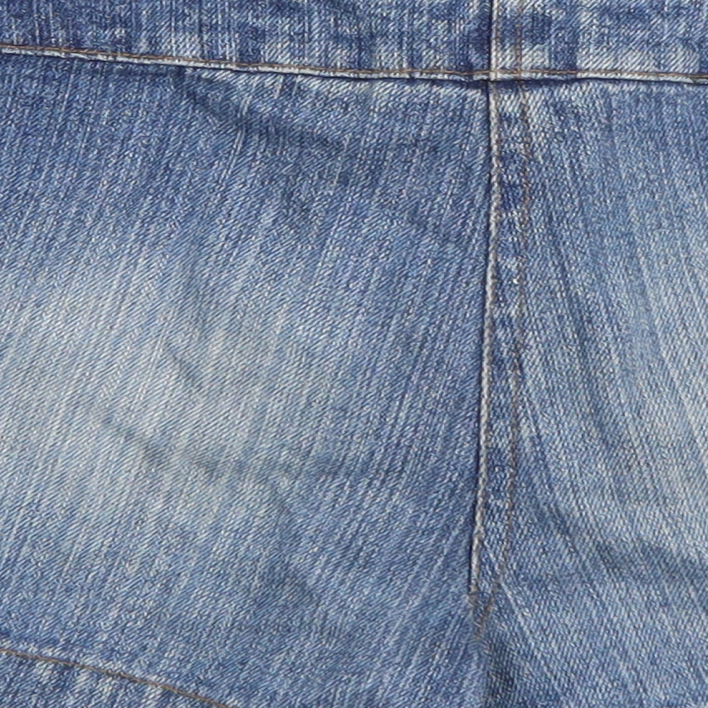 Preworn Girls Blue  Denim Hot Pants Shorts Size 9-10 Years