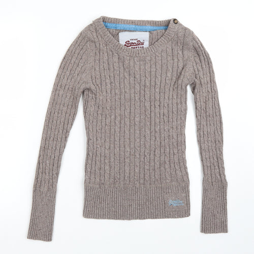 Super Dry Womens Brown   Pullover Jumper Size M