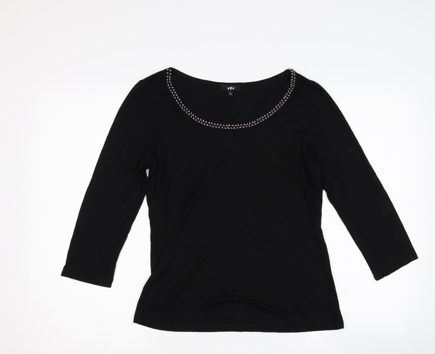 Per Una Womens Black   Basic T-Shirt Size 14