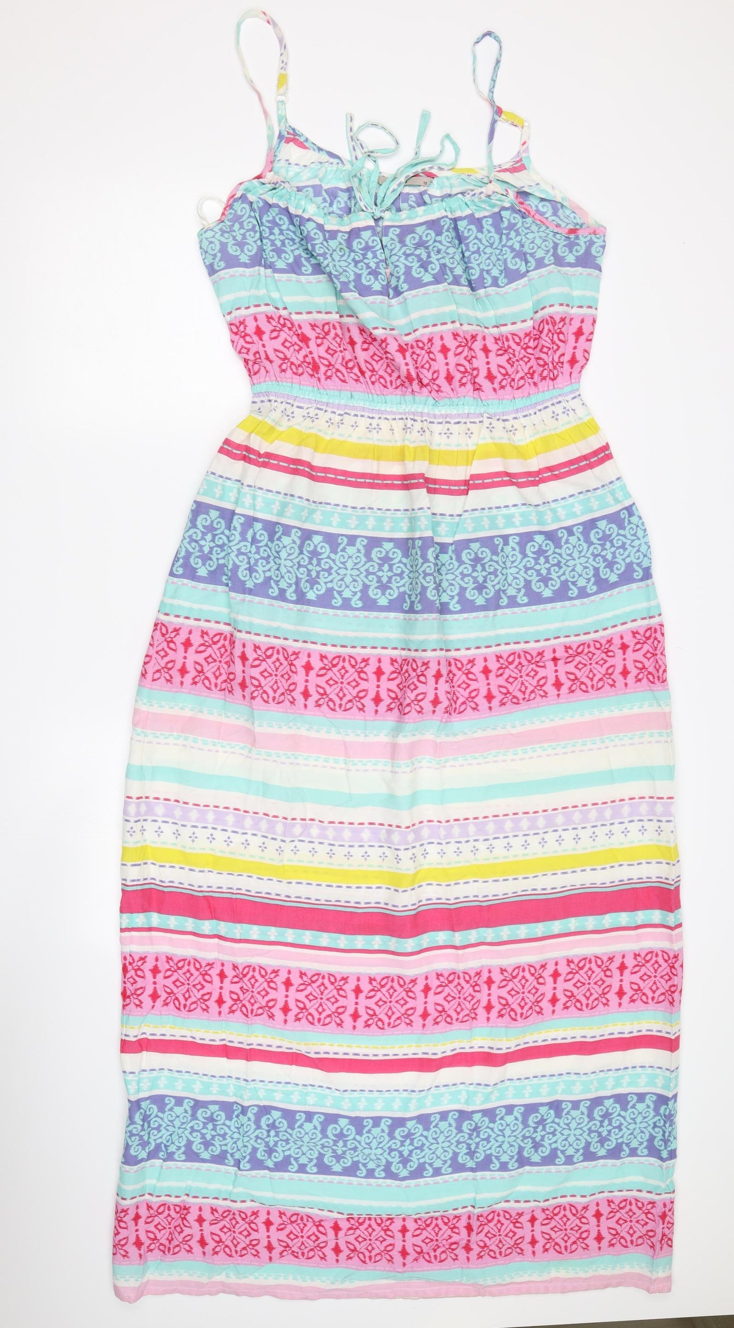 TU Womens Pink Striped  Maxi  Size 12