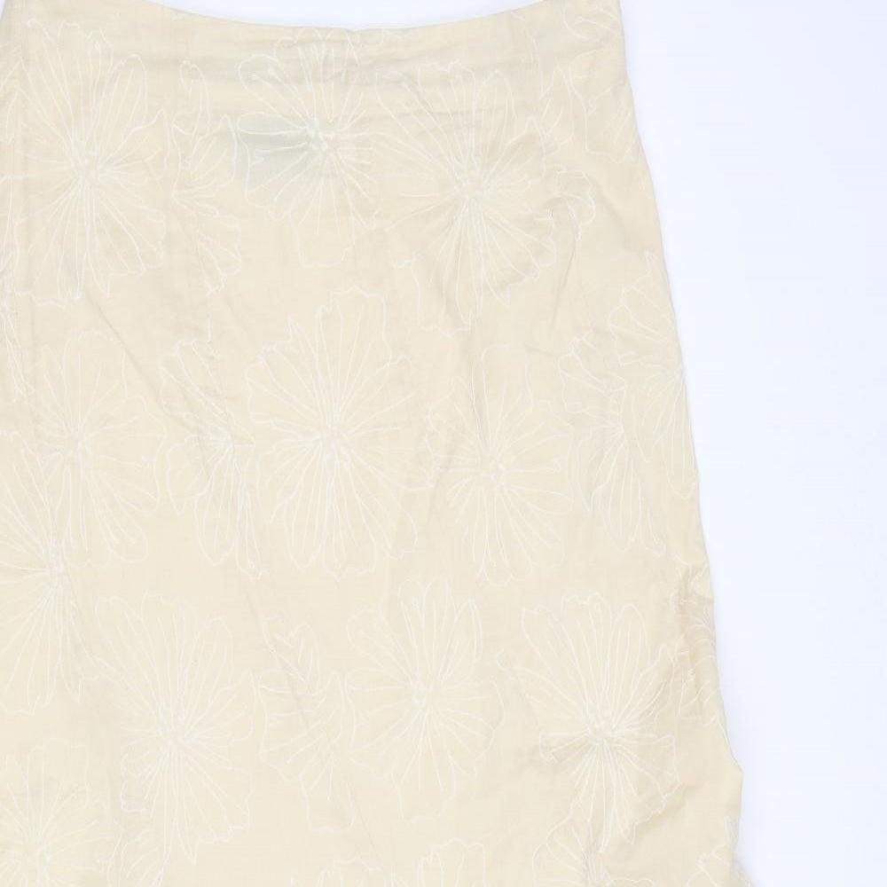 Principles Womens Beige Floral  Maxi Skirt Size 12