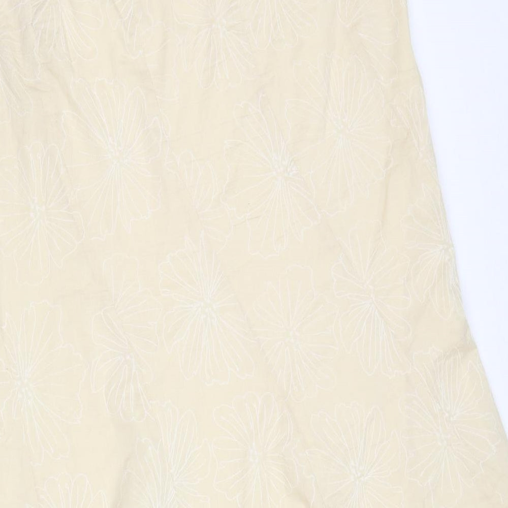 Principles Womens Beige Floral  Maxi Skirt Size 12