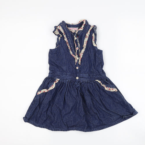 Girl2Girl Girls Blue  Denim Shirt Dress  Size 2-3 Years