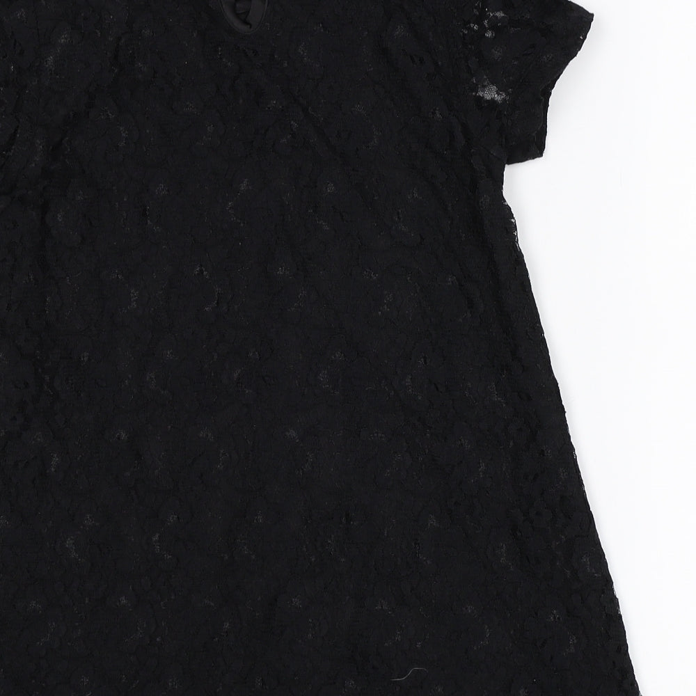 Young Dimension Girls Black   Basic T-Shirt Size 9-10 Years