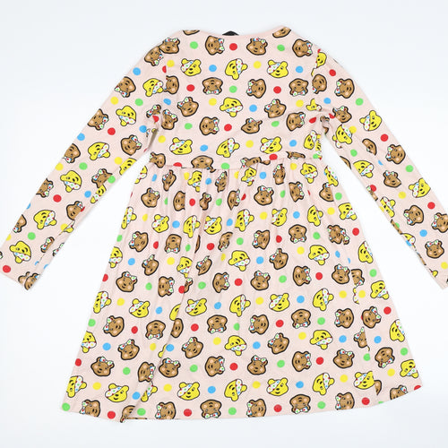 George Girls Pink   Skater Dress  Size 9-10 Years  - Pudsey Bear