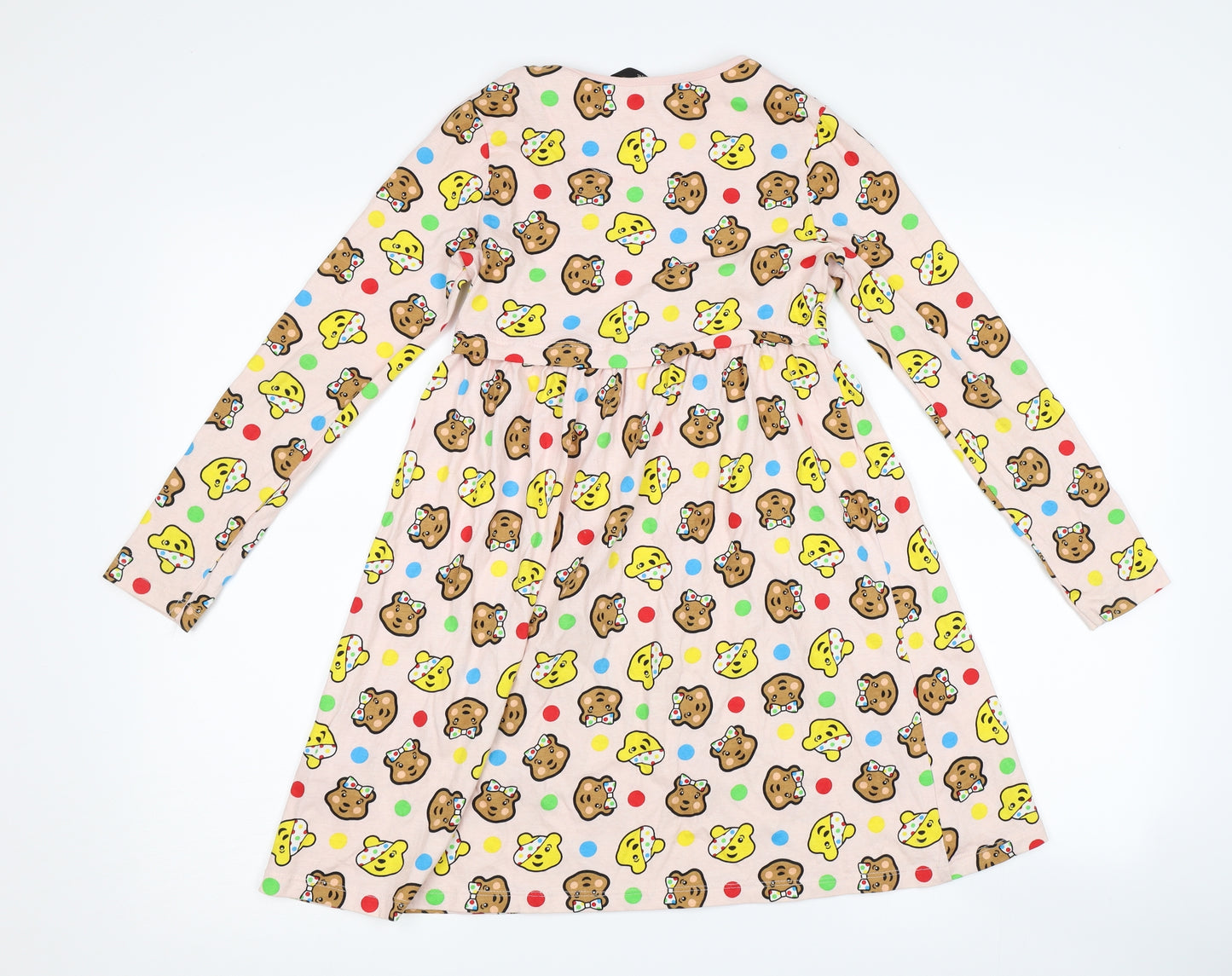 George Girls Pink   Skater Dress  Size 9-10 Years  - Pudsey Bear