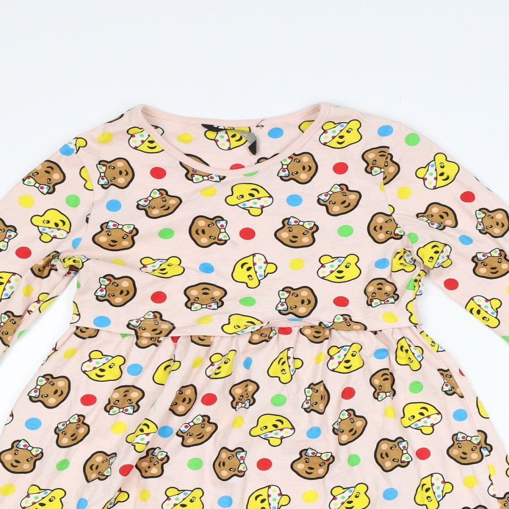 George Girls Pink   Skater Dress  Size 9-10 Years  - Pudsey Bear
