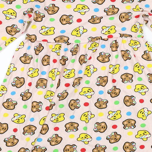 George Girls Pink   Skater Dress  Size 9-10 Years  - Pudsey Bear