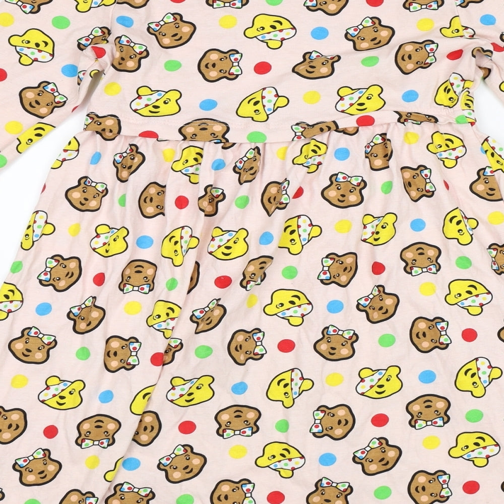George Girls Pink   Skater Dress  Size 9-10 Years  - Pudsey Bear
