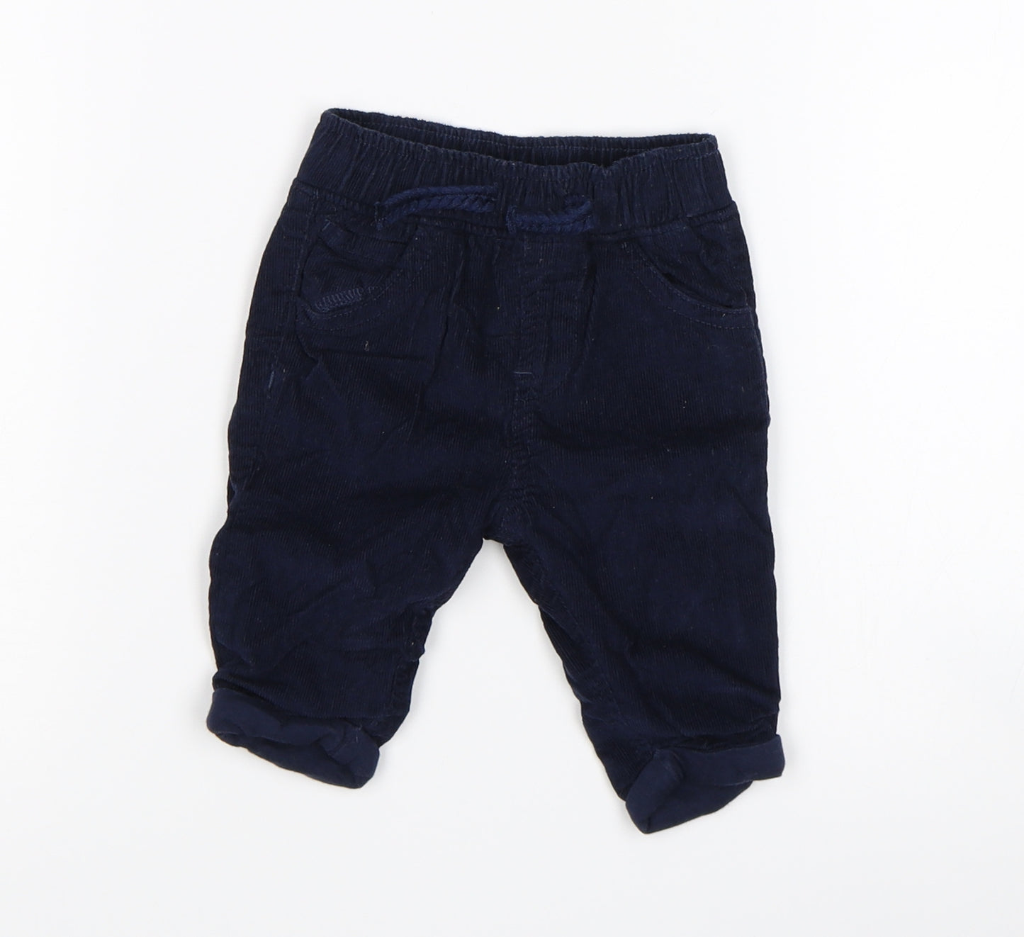TU Boys Blue  Corduroy Capri Trousers Size Newborn