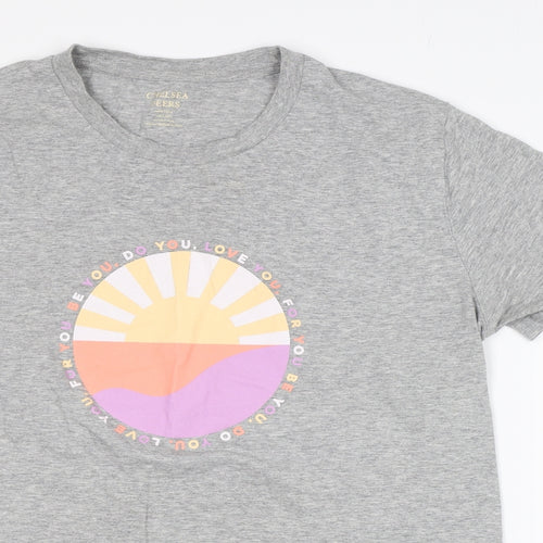 Chelsea peers Womens Grey   Basic T-Shirt Size L  - graphic
