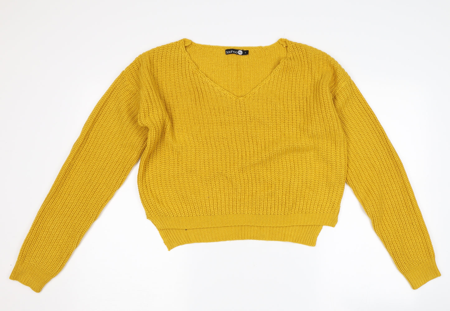 Boohoo Womens Yellow   Pullover Jumper Size S