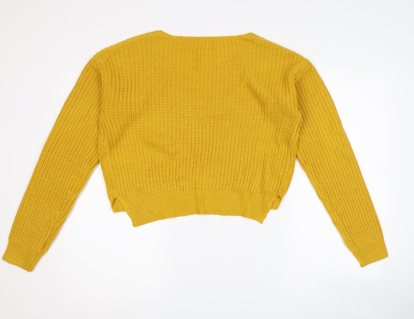 Boohoo Womens Yellow   Pullover Jumper Size S