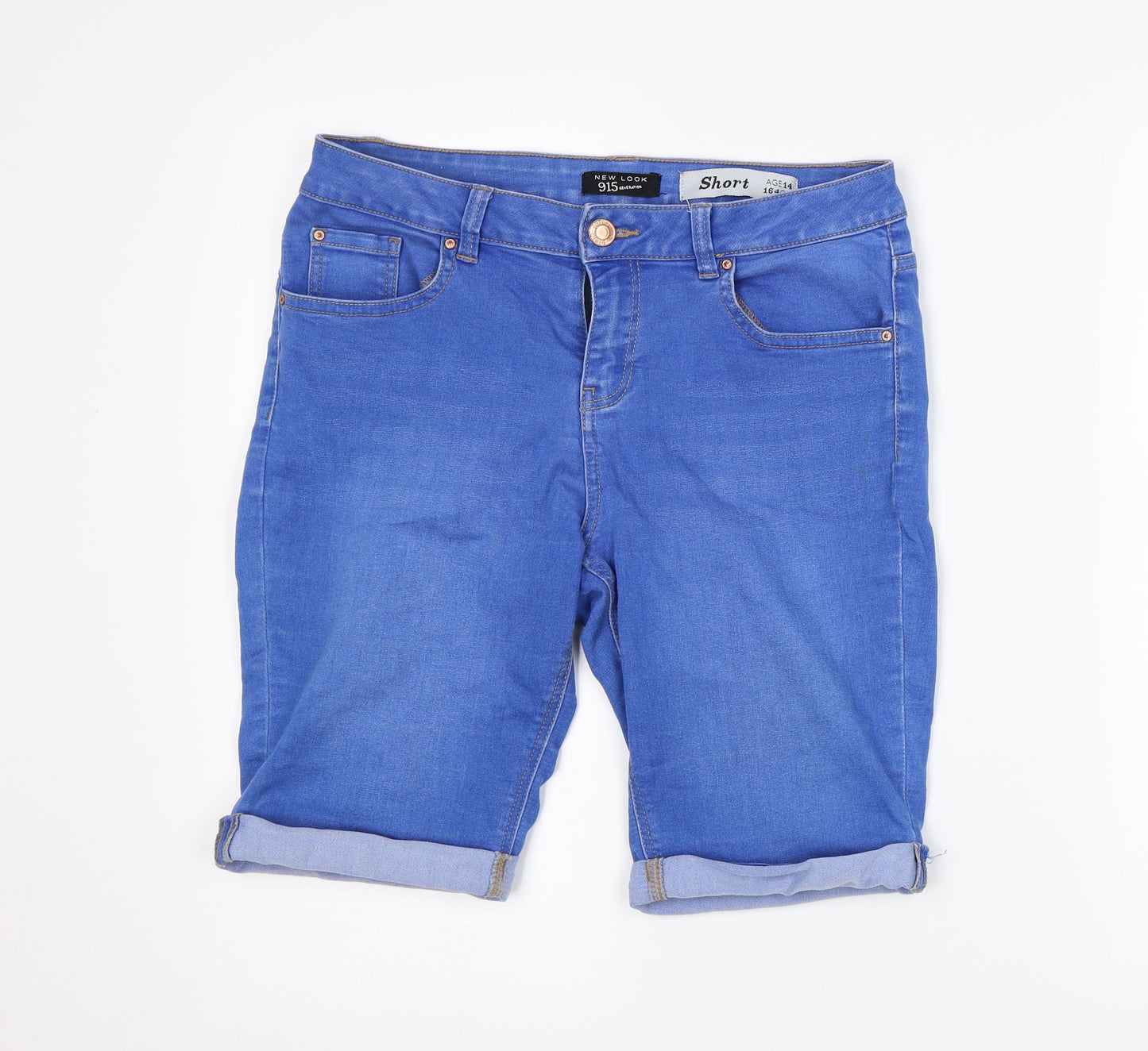 New Look Girls Blue  Denim Bermuda Shorts Size 14 Years