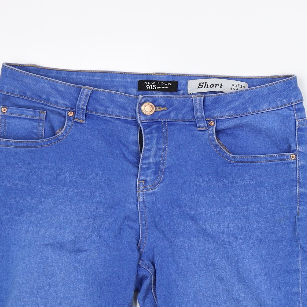 New Look Girls Blue  Denim Bermuda Shorts Size 14 Years