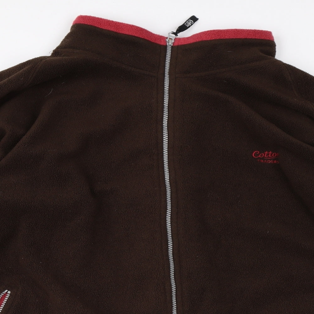 Cotton Traders Mens Brown  Fleece Jacket  Size 4XL