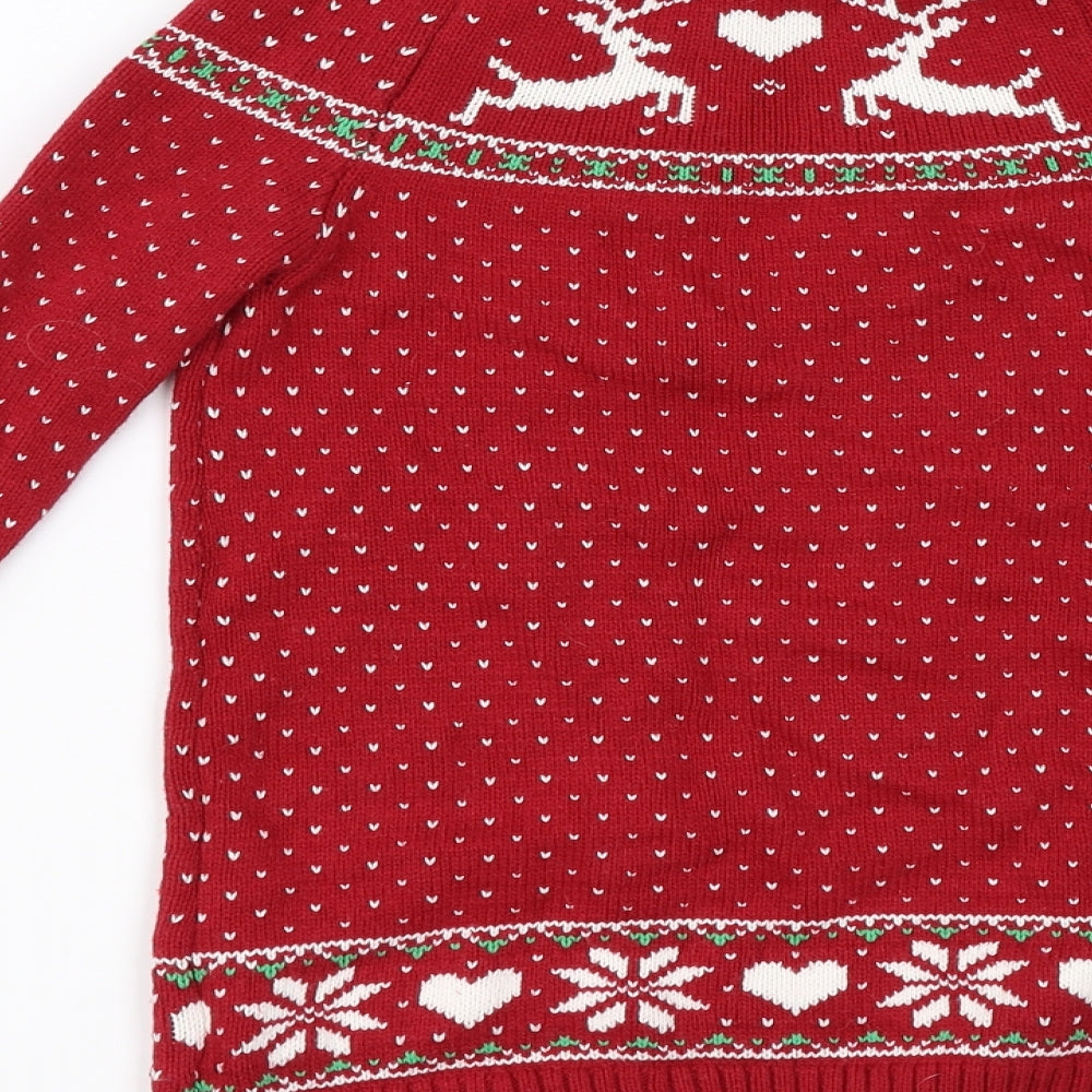 Tahari Girls Red Polka Dot  Pullover Jumper Size 5-6 Years  - christmas