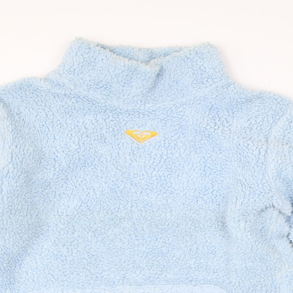 Quiksilver Womens Blue  Fleece Pullover Sweatshirt Size M