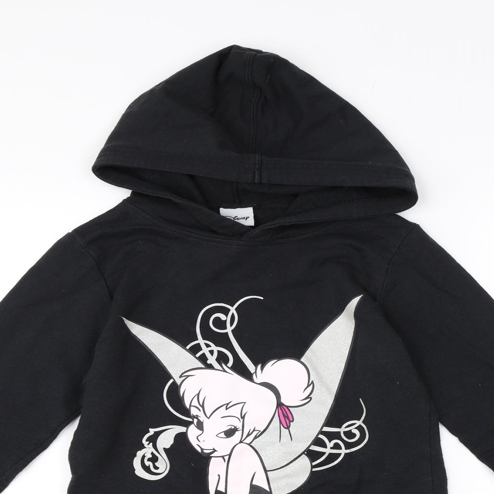 Disney Girls Black   Pullover Hoodie Size 10-11 Years  - Disney Tinkerbell