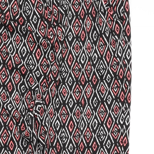 Matalan Girls Black Geometric  Harem Trousers Size 10 Years