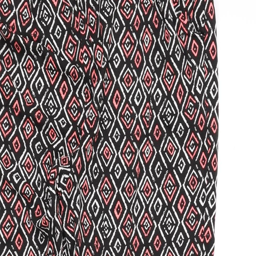 Matalan Girls Black Geometric  Harem Trousers Size 10 Years