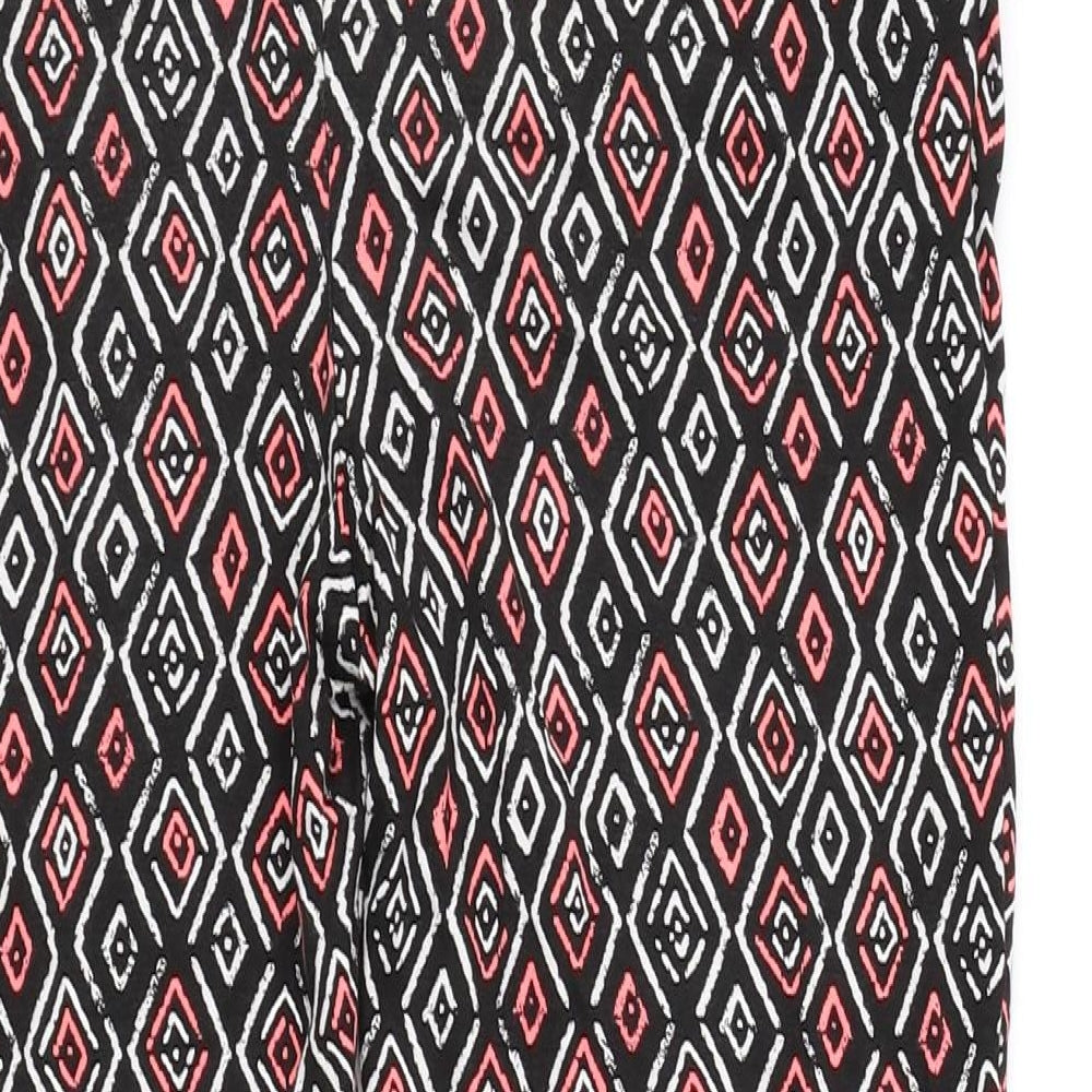 Matalan Girls Black Geometric  Harem Trousers Size 10 Years