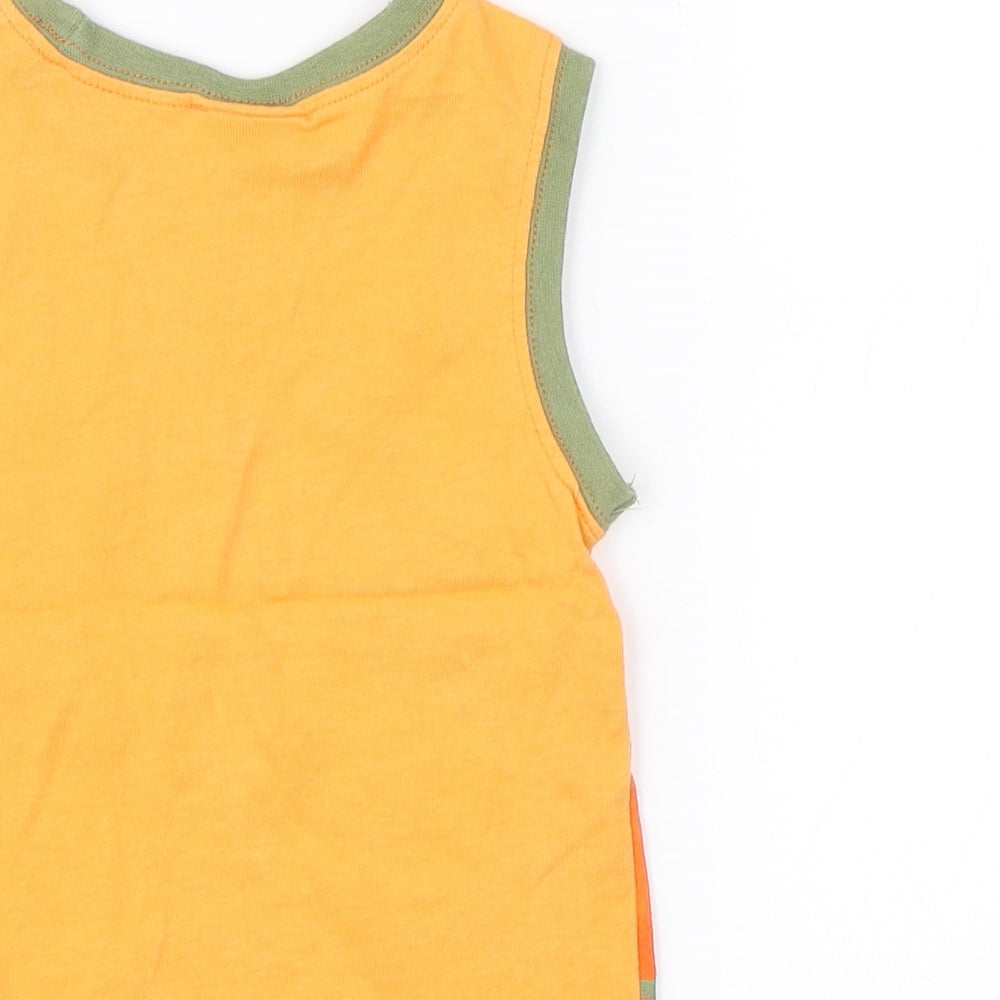 Vitamins Kids Boys Orange   Basic Tank Size 2 Years  - animals
