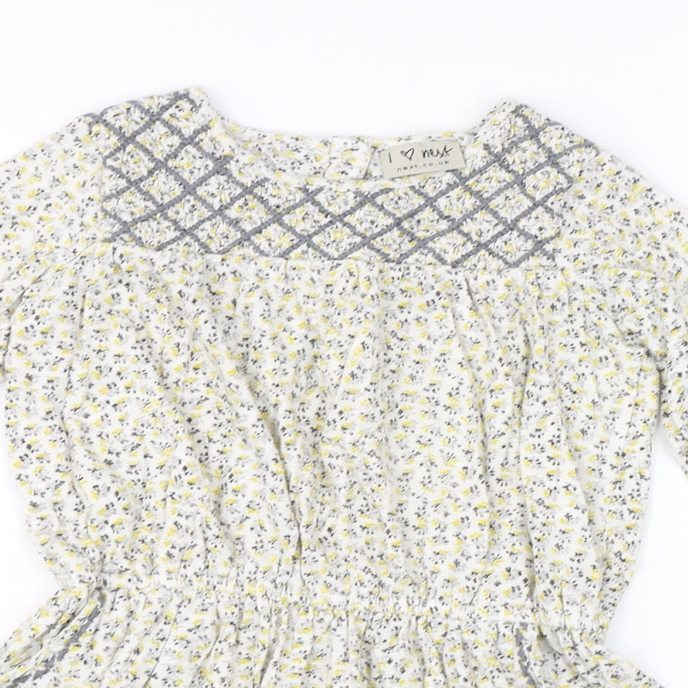 NEXT Girls White Floral  A-Line  Size 5-6 Years
