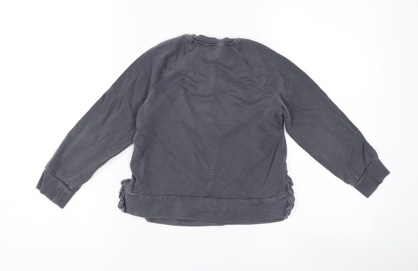 NEXT Girls Grey   Pullover Sweatshirt Size 5 Years  - Butterfly
