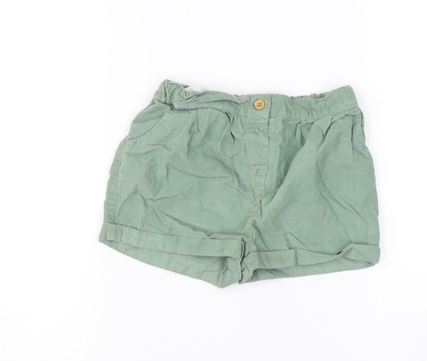 George Girls Green  Corduroy Mom Shorts Size 5-6 Years