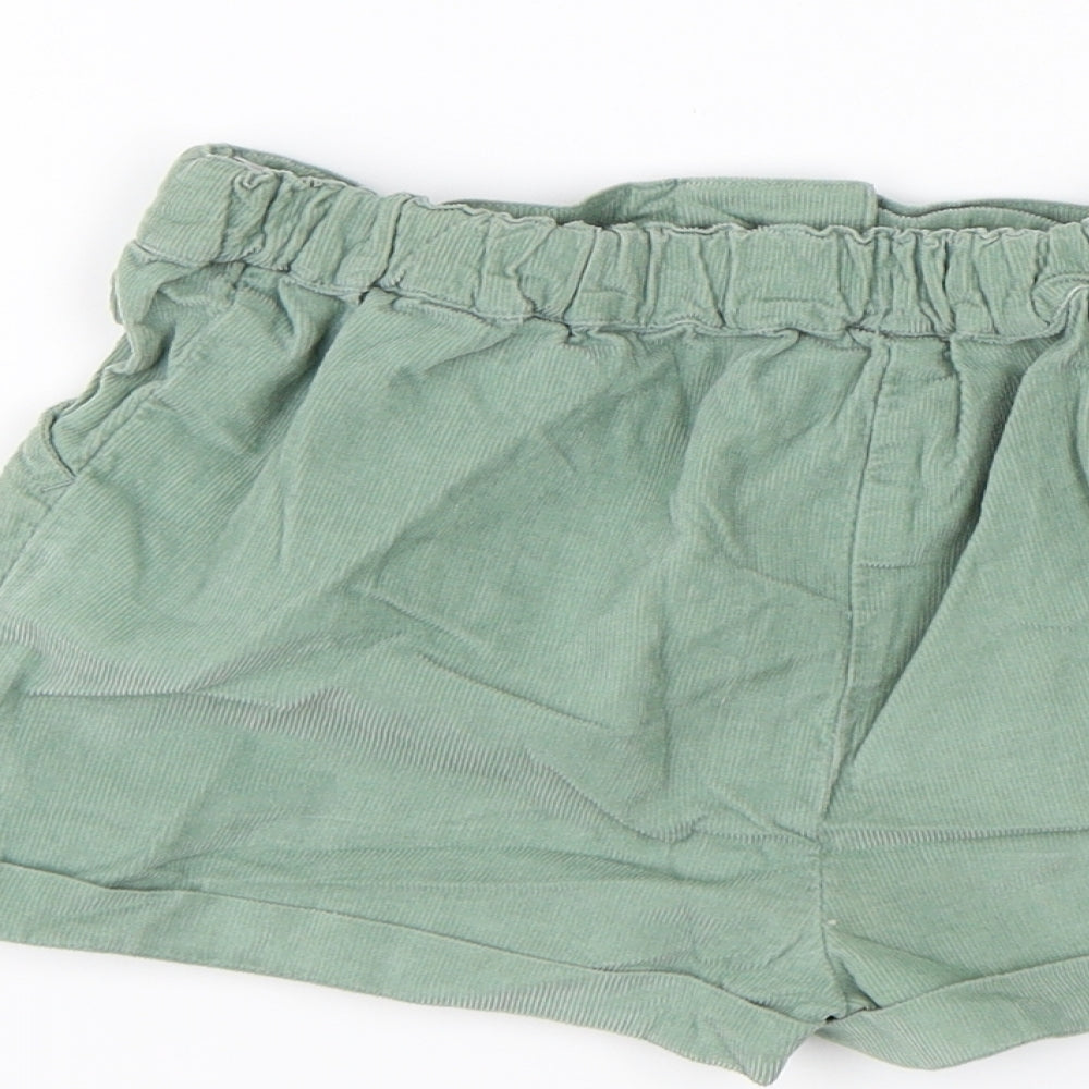 George Girls Green  Corduroy Mom Shorts Size 5-6 Years