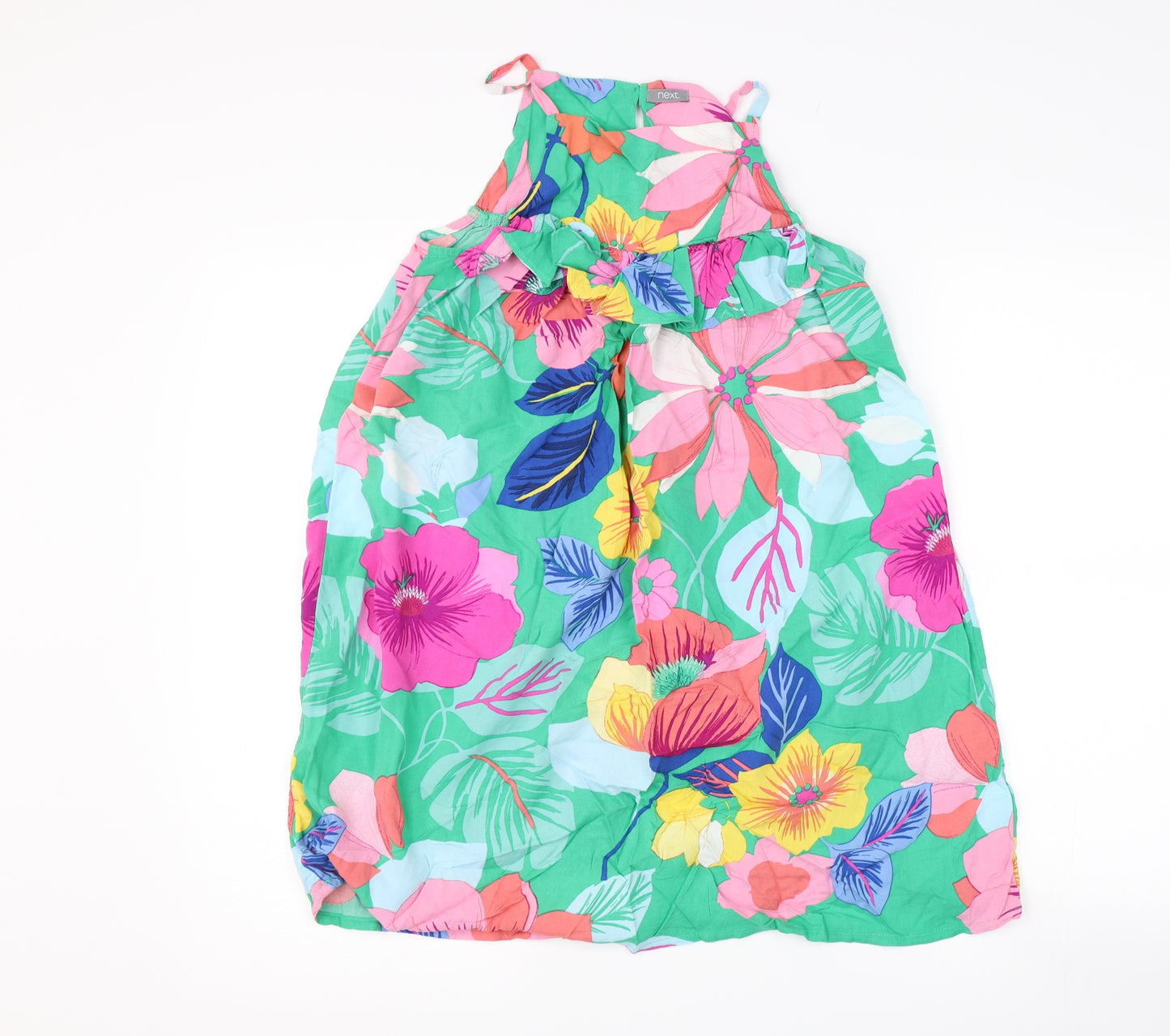 NEXT Girls Green Floral  Shift  Size 11 Years