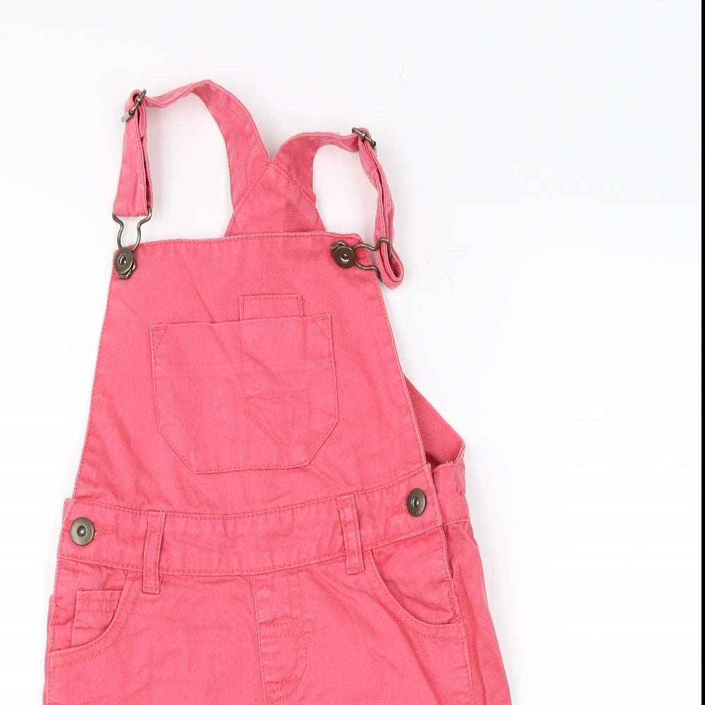 John Lewis Girls Pink  Denim Dungaree One-Piece Size 5 Years