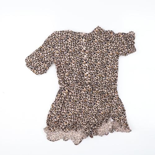 NEXT Girls Pink Animal Print  Playsuit One-Piece Size 7 Years