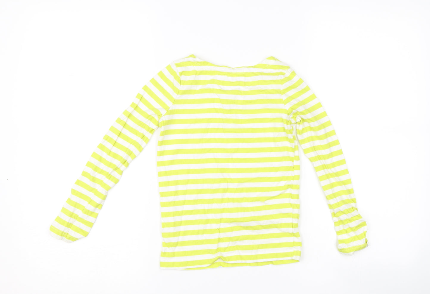 TU Girls Green Striped  Basic T-Shirt Size 7 Years  - star