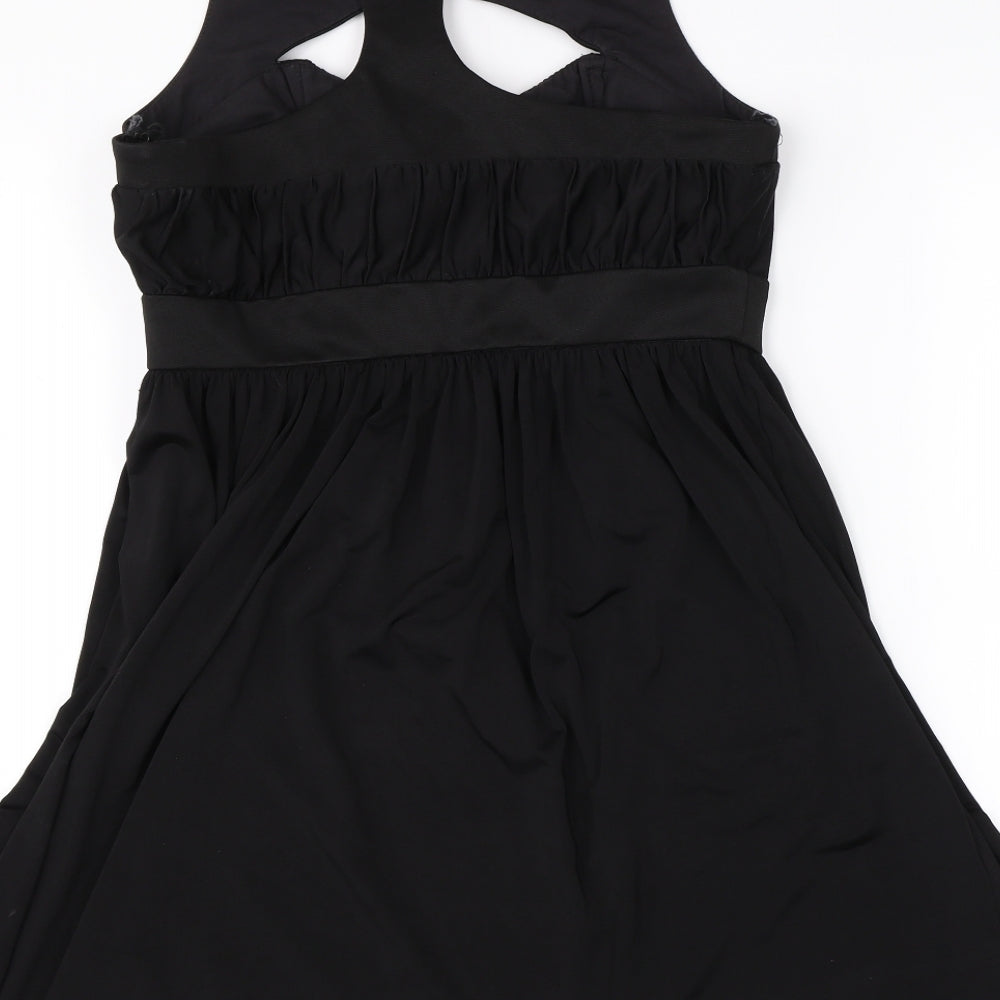 Topshop Womens Black   A-Line  Size 10  - Cut Out Neckline
