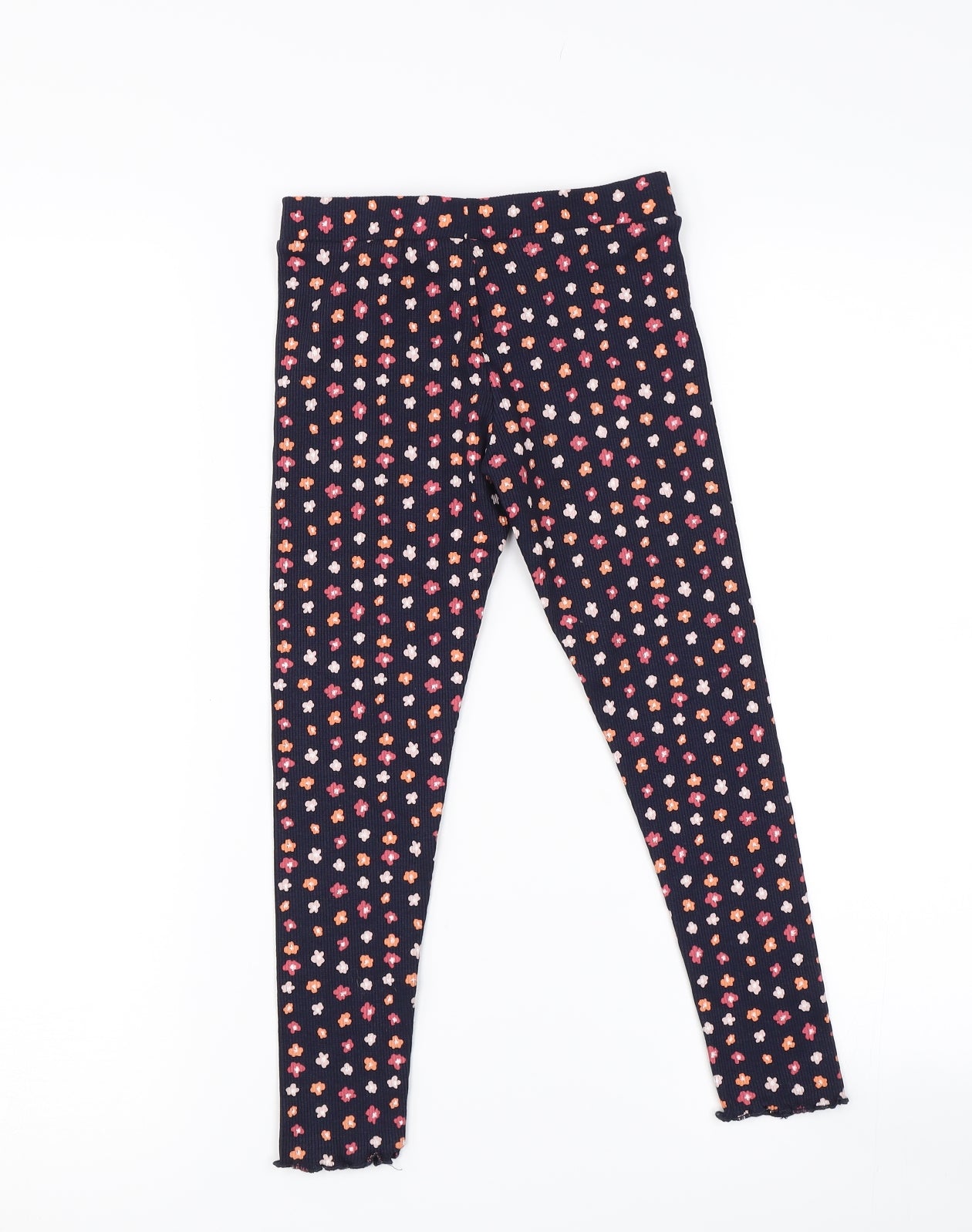 Primark Girls Blue Floral  Jogger Trousers Size 4-5 Years - leggings