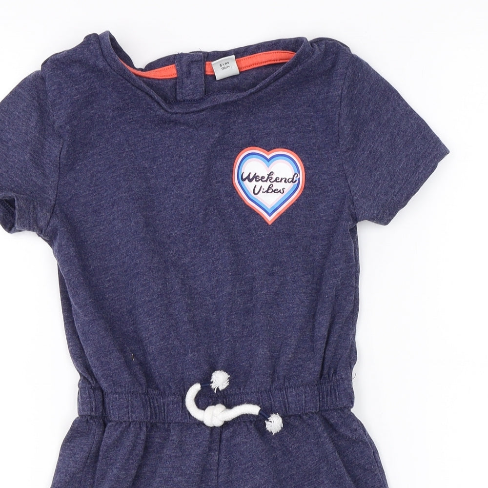 TU Girls Blue   Playsuit One-Piece Size 5 Years