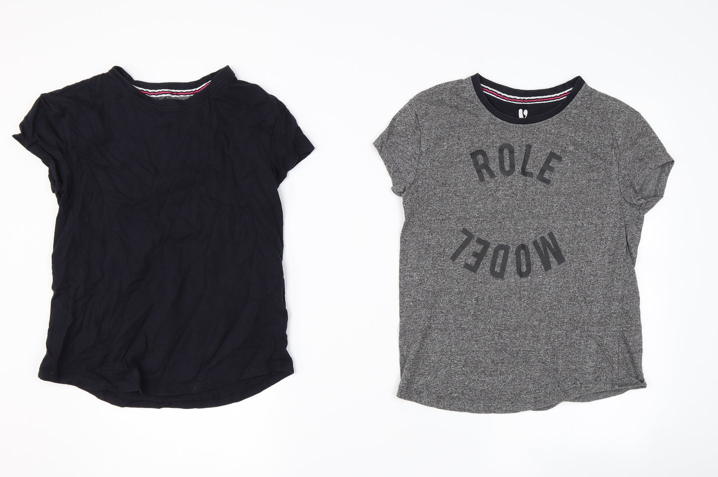 Very Girls Grey   Basic T-Shirt Size 9-10 Years  - 2 PACK