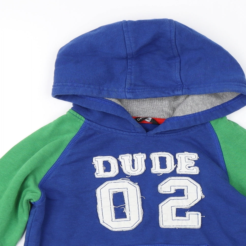 George Boys Blue   Pullover Hoodie Size 3-4 Years