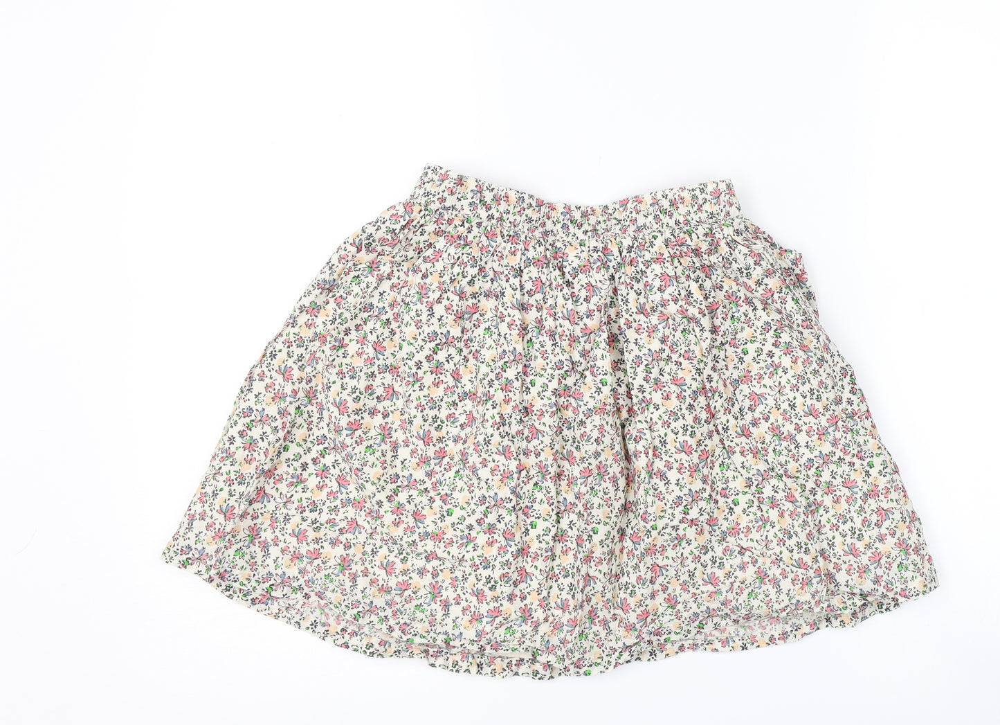 NEXT Girls White Floral  A-Line Skirt Size 9 Years