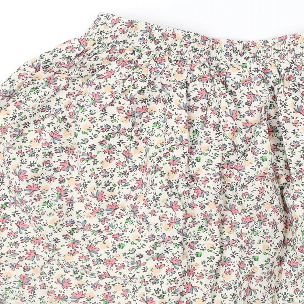 NEXT Girls White Floral  A-Line Skirt Size 9 Years