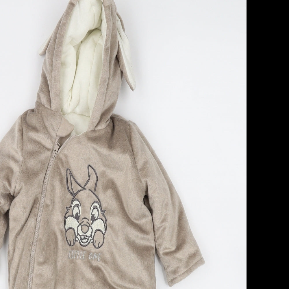 Disney Baby Beige Solid  Babydoll One Piece Size 0-3 Months