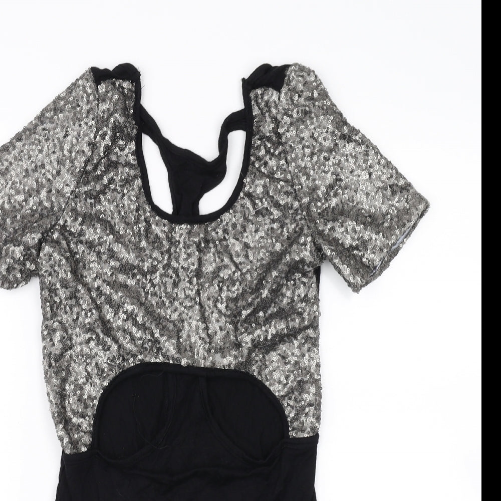 Cotton Candy Womens Black   Basic T-Shirt Size M