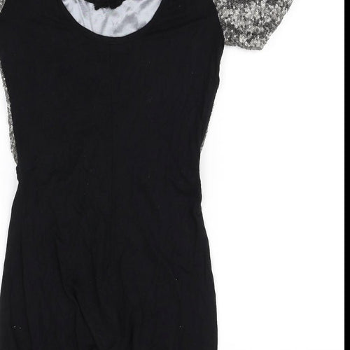 Cotton Candy Womens Black   Basic T-Shirt Size M