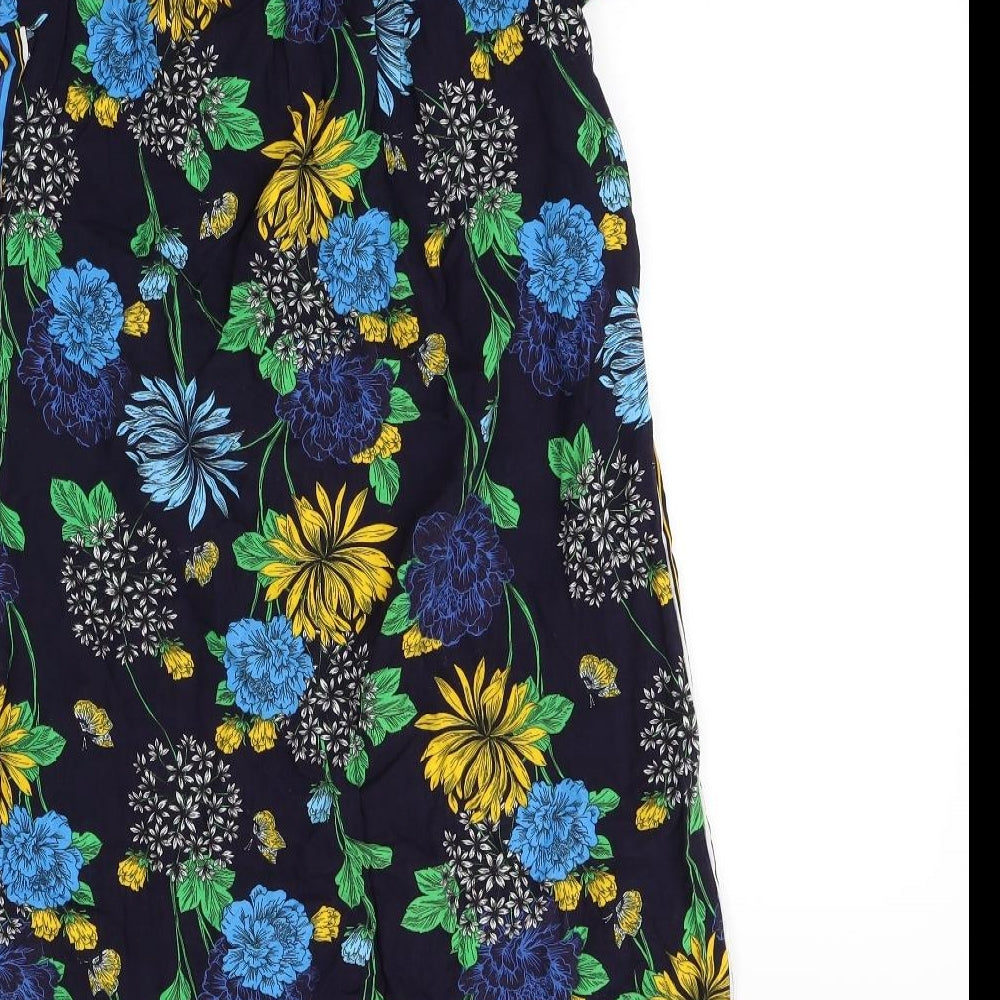 redherring Womens Blue Floral  Mini  Size 12
