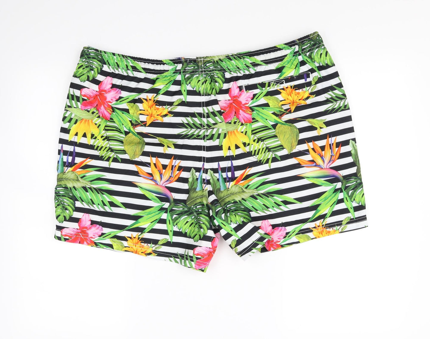 Primark Mens Multicoloured Striped  Sweat Shorts Size XL