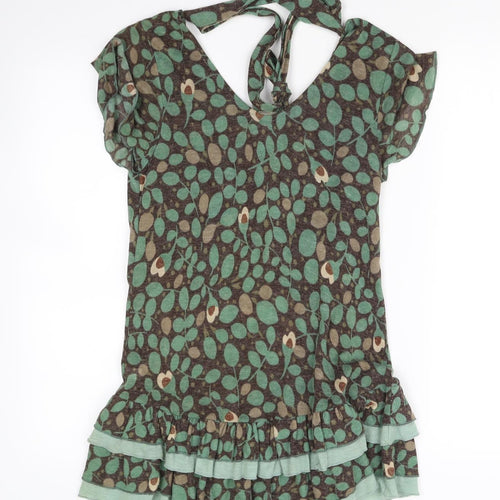 NEXT Womens Green Floral  Basic T-Shirt Size 6