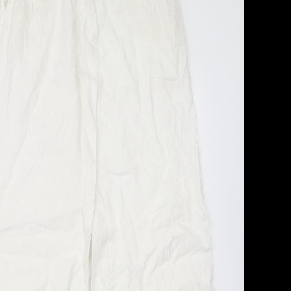 Autograph Womens White   Trousers  Size 12 L27 in