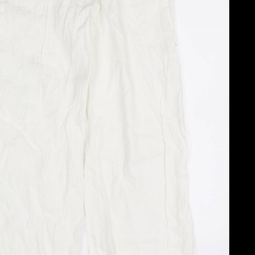 Autograph Womens White   Trousers  Size 12 L27 in